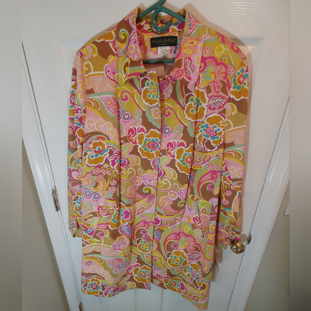 Harvé Benard By Benard Holtzman Pink Raincoat New Size 22
